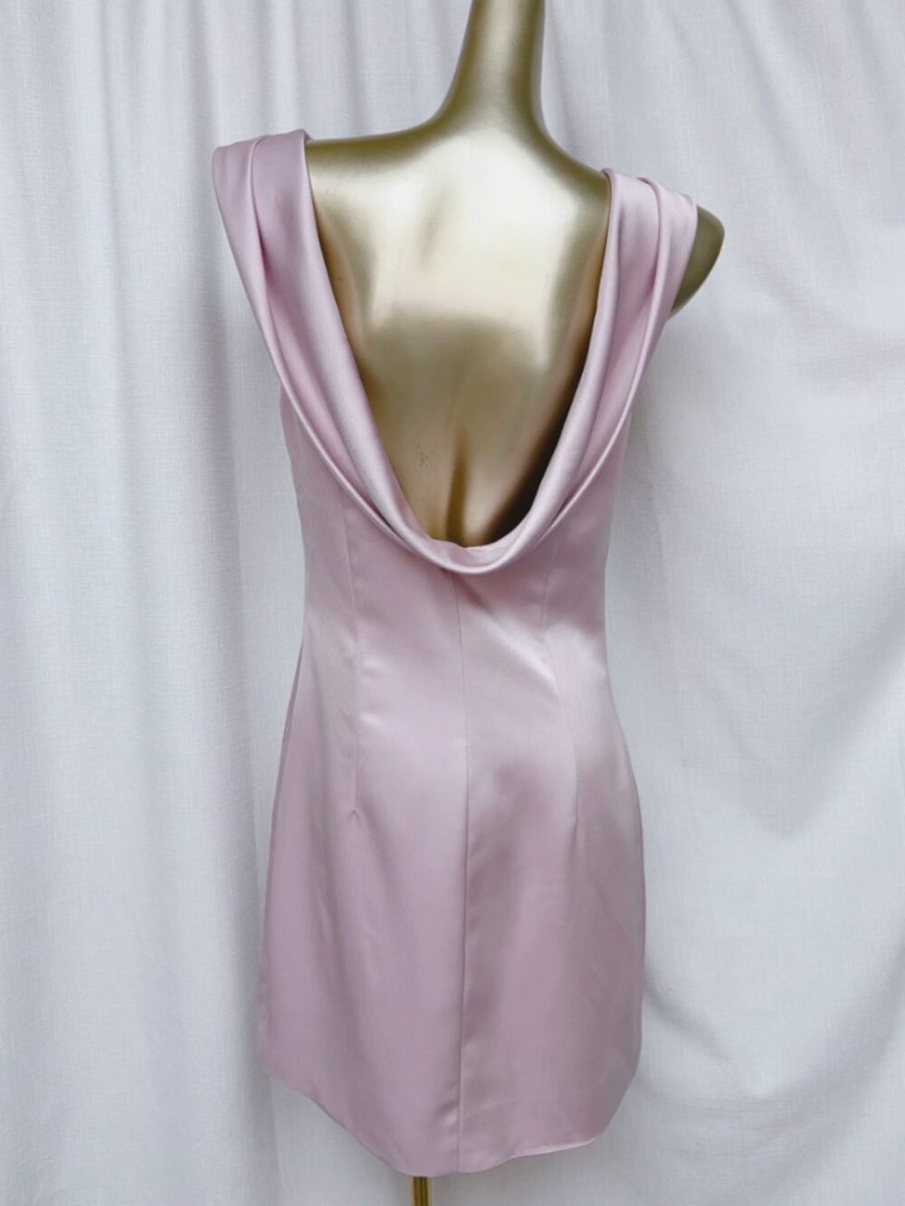 Anthropologie Mare Mare Draped Satin Mini Dress Lilac Purple Cocktail Party - Picture 6 of 10